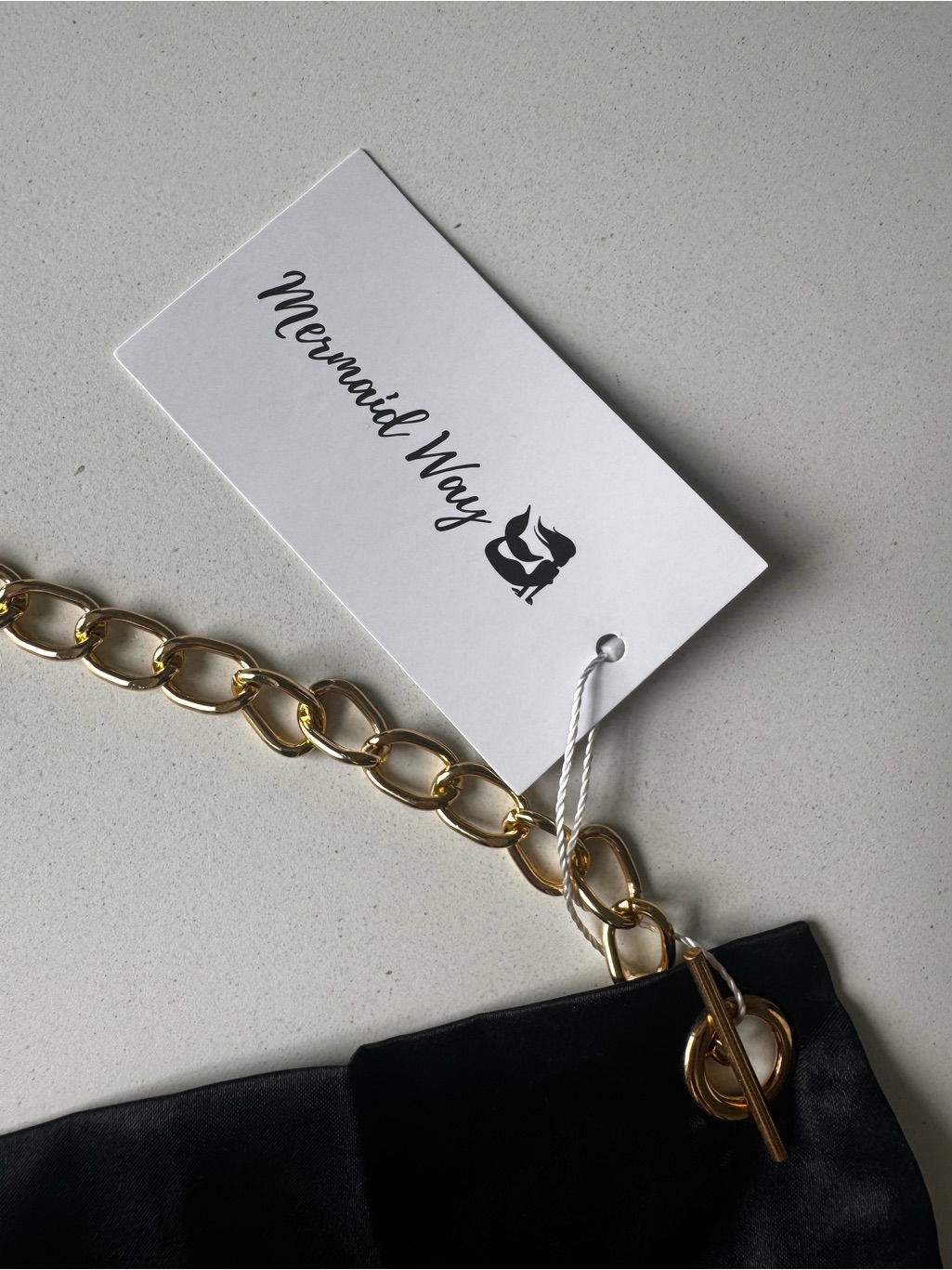 Mermaid Way Mila Black Halter Chain Top — image 3 of 5